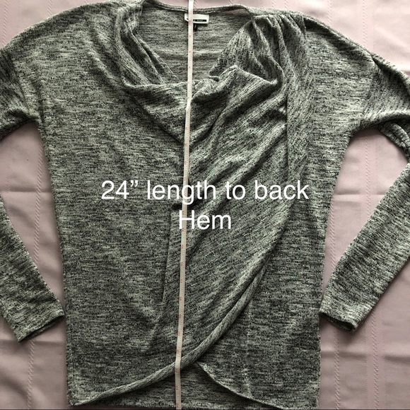 NOISY MAY Crossover Grey lightweight coastal pullover front cowl neck sweater - Picture 4 of 10